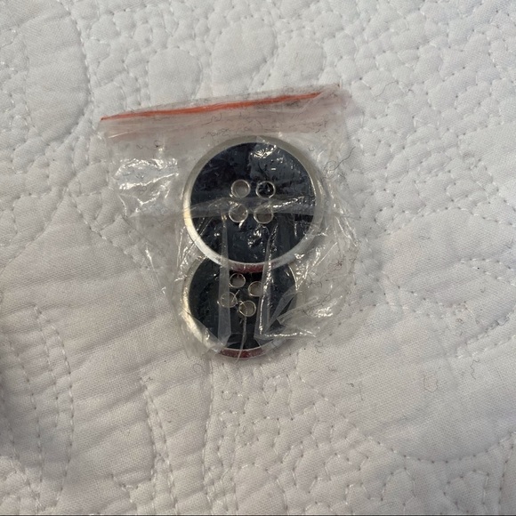 Luii Ruffle Front Gray Pea Coat Jacket - Small - Picture 7 of 11